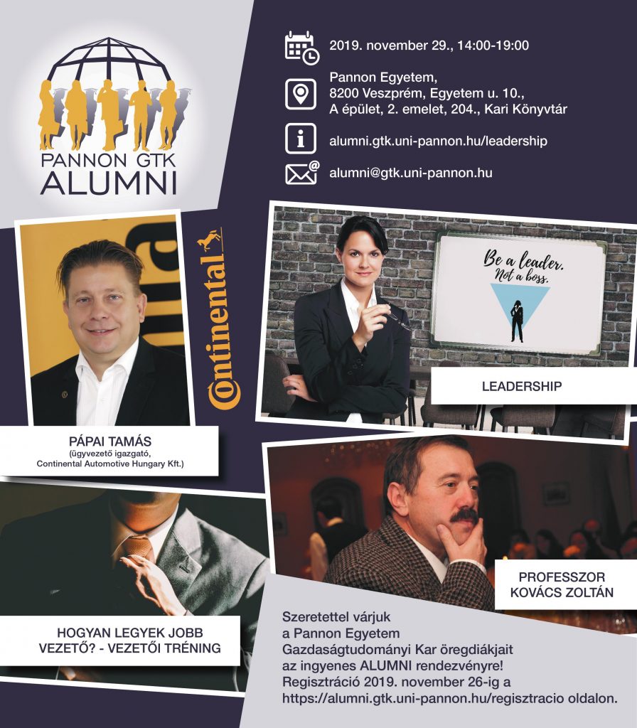 Alumni Délután - 2019. november 29. - Pannon Egyetem - GTK